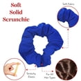 thumbnail image 3 of Motique Accessories Set of 2 Solid Hair Scrunchies for Adult Women and Girls (Royal), 3 of 5