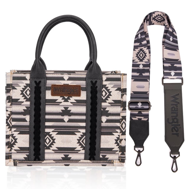 Bolso de mano Montana West Wrangler bolso de hombro bohemio azteca Correa de guitarra negra M