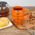 thumbnail image 6 of EPFamily 14oz 3D Basketball Ceramic Mug, Novelty Orange Sports Coffee Cup with Large Comfort Handle, Basketball Coach Appreciation Gift for Men, Sports Fan Dad Husband, 6 of 9