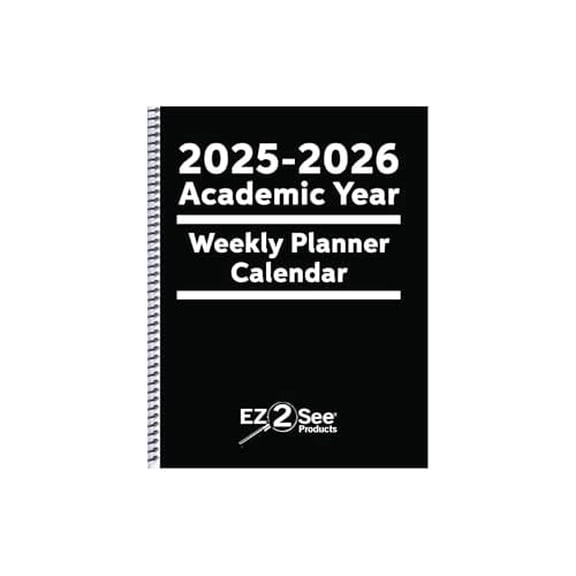 EZ2See 2025-2026 Large Print Academic Weekly Planner, Low Vision