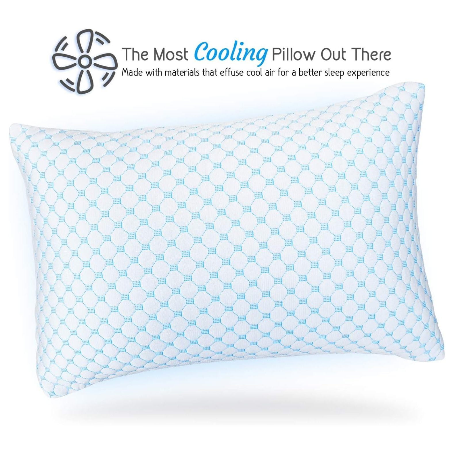 KriKac Cooling Pillow, Shredded Queen Size Set of 2, Gel Infused Cool Pillow, Adjustable Cooling Pillows for Sleeping, Breathable Queen Pillows, Washable Removable Bed Pillow Cover