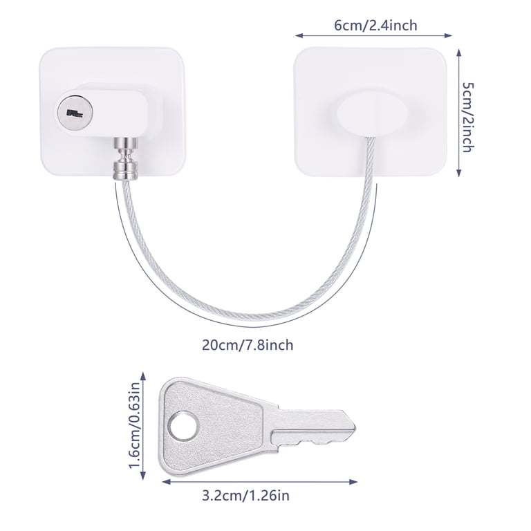 Topekada Refrigerator Lock with Keys, 3-Pack photo 7