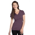 thumbnail image 1 of DISCONTINUADO Camiseta Tri-Blend con cuello en V de District Juniors XS Berenjena Heather Distrito DT242V, 1 of 1