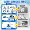 thumbnail image 2 of WonderStone 6 in 1 Baby Walker, Height-Adjustable Push Walker with Music & Light Toys, Baby Bouncer & Activity Center for Boys and Girls 6-18 Months (Blue), 2 of 10