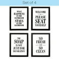 thumbnail image 4 of Excello Global Products Wooden Bathroom Humor Signs : Decor for Home, Restaurant, or Business - 8x10 Inches - Ready to Hang - (Pack of 4, Assortment 3) - EGP-HD-0325, 4 of 6