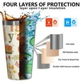 thumbnail image 3 of 16oz Tumblers Fall Pumpkins Leaves Pattern Stainless Steel Vacuum Insulated Double Wall Travel Tumbler Cups Mug with Lid and Straw,Cleaning Brush for Coffee,Tea, 3 of 4