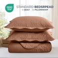 thumbnail image 4 of Moonlight20015 3 Piece Quilt Set Lightweight Microfiber Bedspread Modern Floral Embossing Peach King, 4 of 9