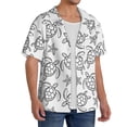thumbnail image 4 of Vsdgher Sea Turtle Print Men's Wrinkle Free Untucked Cuban Shirt Business Casual Button Down Shirts Short Sleeve Shirt, 4 of 7