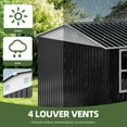 thumbnail image 4 of Uforic 10x10ft Storage Shed with Windows, Lockable Doors & Sloped Roof,Large Gray Metal Garden Shed for Patio,Backyard,Garage,and Lawn, 4 of 8