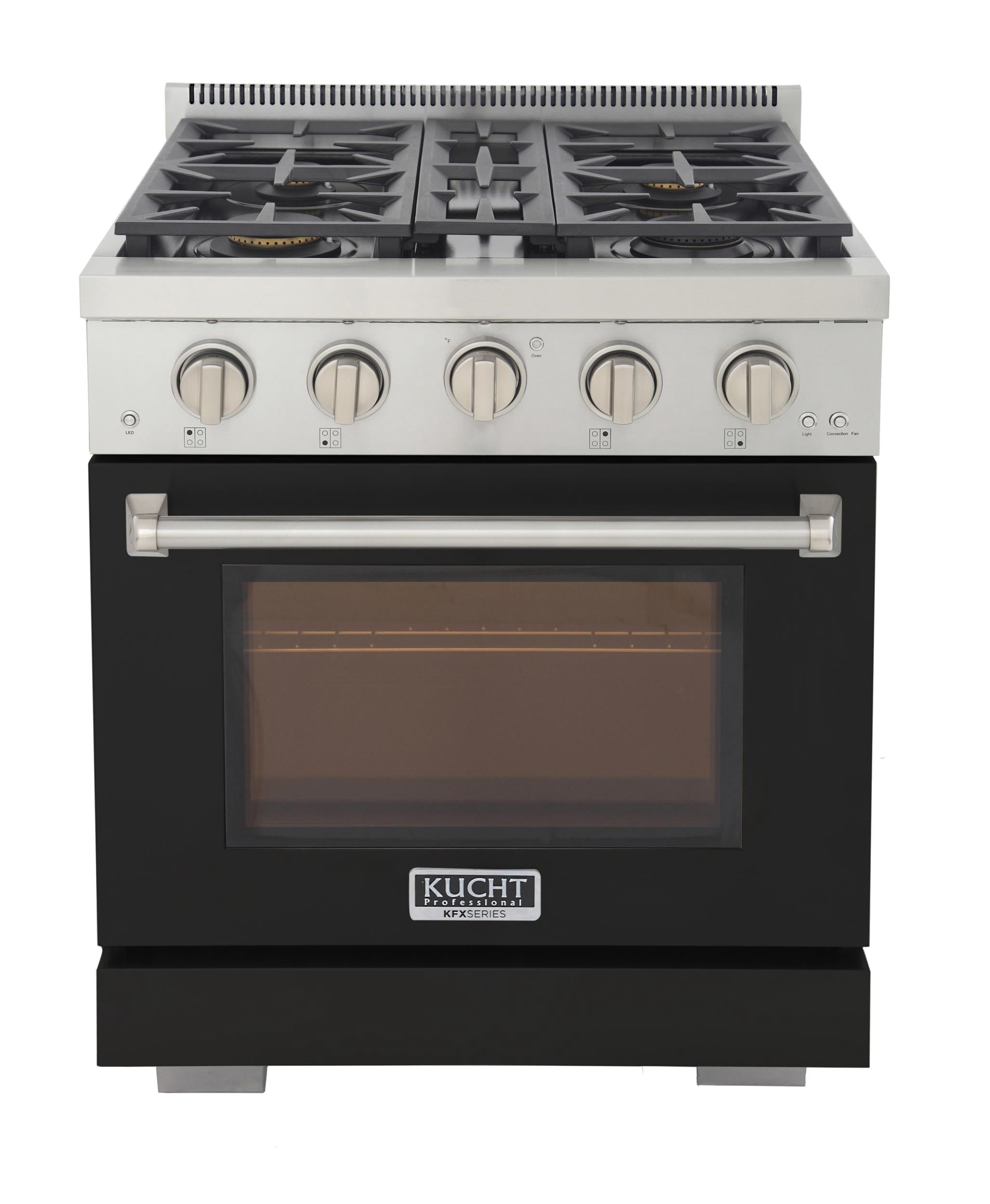 Professional 30-in Propane Gas Range in Black with True Simmer Burners