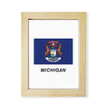 thumbnail image 1 of State Flag Outline Michigan Desktop Adorn Photo Frame Display Art Painting Wooden, 1 of 3