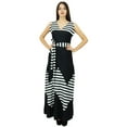 thumbnail image 4 of Bimba Womens Long Maxi Dress Sleeveless Black Rayon Gown Chic Holiday Clothing, 4 of 6