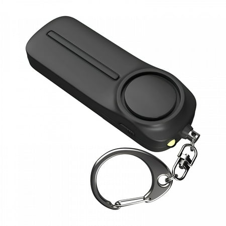 DESIGNICE 2026 New Big O Key Ring Bracelet Black Personal Alarm Keychain Mini Key Chain with Led Light 130 Db Loud Pull Ring Key Chain