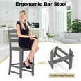 thumbnail image 6 of Costway Outdoor HDPE Bar Stool Patio Tall Chair Backrest Footrest All Weather Gray, 6 of 8