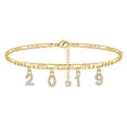 thumbnail image 1 of Pulseras para mujer, regalos para mujer, año de nacimiento, tobilleras para mujer, tobilleras personalizadas, joyas para pies de playa, pulsera para mujer, 1 of 3