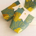 thumbnail image 2 of Efavormart 25 Pack Hunter Emerald Green Paper Pouch Party Favor Boxes With Gold Rose Flower Print, Candy Gift Bags with Pin and Tags - 4.5"x4", 2 of 6