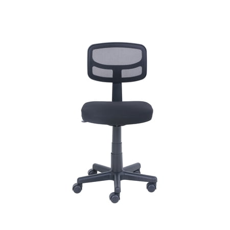 MAINSTAYS MESH TASK CHAIR WITH PLUSH PADDED SEAT, TEENS AND ADULT, BLACK/BLACK