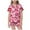 Hot Pink-3, variant on Girls Satin Pajama Set Cute Heart Print Short Sleeved Pyjama Soft Comfortable Back To School Outfit Girl's Fashion