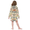 thumbnail image 7 of FORMRS Niños Bathrobe Unisex Hooded Robe Soft Plush Pajamas Sleepwear, Size 10-12T, Beige Floral, 7 of 7