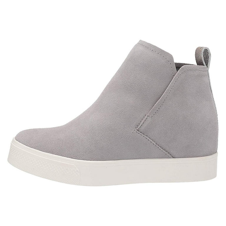 DOLCE VITA Womens Gray Snake Accent Pull Tab Stretch Gore Side Slits 1 Platform Cushioned Walker Round Toe Wedge Slip On Leather Athletic Sneakers Shoes 6.5 Walmart