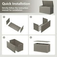 thumbnail image 6 of Bifanuo 100 Gallon Resin Deck Box, Lockable Outdoor Storage Container, Water Resistant for Patio Cushions, 6 of 8