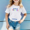 thumbnail image 2 of MIXUE Juniors Girls Tops & T-Shirts Summer Last Day Of School Letter Print Round Neck Short Sleeve Pullover T-Shirts Sportwear,White,12-13 Years, 2 of 5