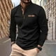 thumbnail image 1 of Blusa y camisa de cuello alto de manga larga para hombre, moda versátil, bloque de color, botones, blusa de cuello alto de manga larga, abrigo de poliéster para hombre, 1 of 6