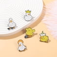 thumbnail image 3 of Mightlink Cartoon Brooch Cute White/Yellow Duck Brooch Alloy Pins Elegant Costume Accessories Funny Animal Enamel Brooch Pin Bag Lapel Badge Jewelry Gift, 3 of 7