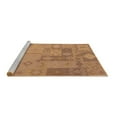 thumbnail image 2 of Ahgly Company Machine Washable Indoor Round Patchwork Brown Transitional Area Rugs, 7' Round, 2 of 4