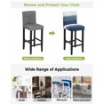 thumbnail image 3 of Navy Blue Ombre Bar Stool Covers Set of 4, Modern Abstract Art Texture Stretch Washable Bar Chair Covers with Backs, Removable Pub Counter Height Chair Cover for Kitchen Dining Room Cafe, 3 of 7