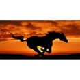 thumbnail image 1 of Mustang On Orange Sunset Photo License Plate, 1 of 1