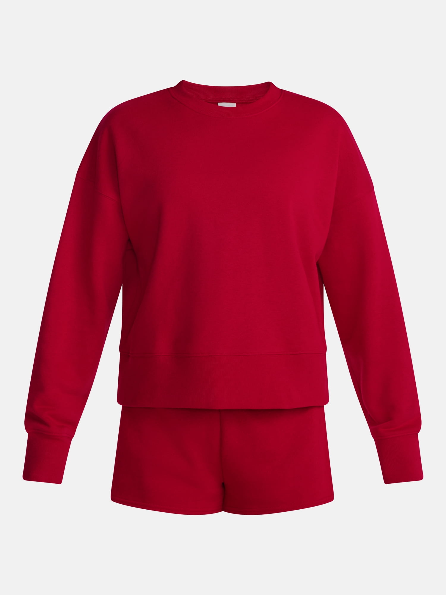 No Boundaries Boxy Fleece Sweatshirt, Midweight, Women's XXS-XXL