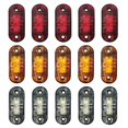 thumbnail image 2 of Luces Led de posición lateral para remolque, camión y caravana, lámpara de 12v y 24v, ámbar, rojo y blanco, 10-30V, 4 piezas, 2 of 4