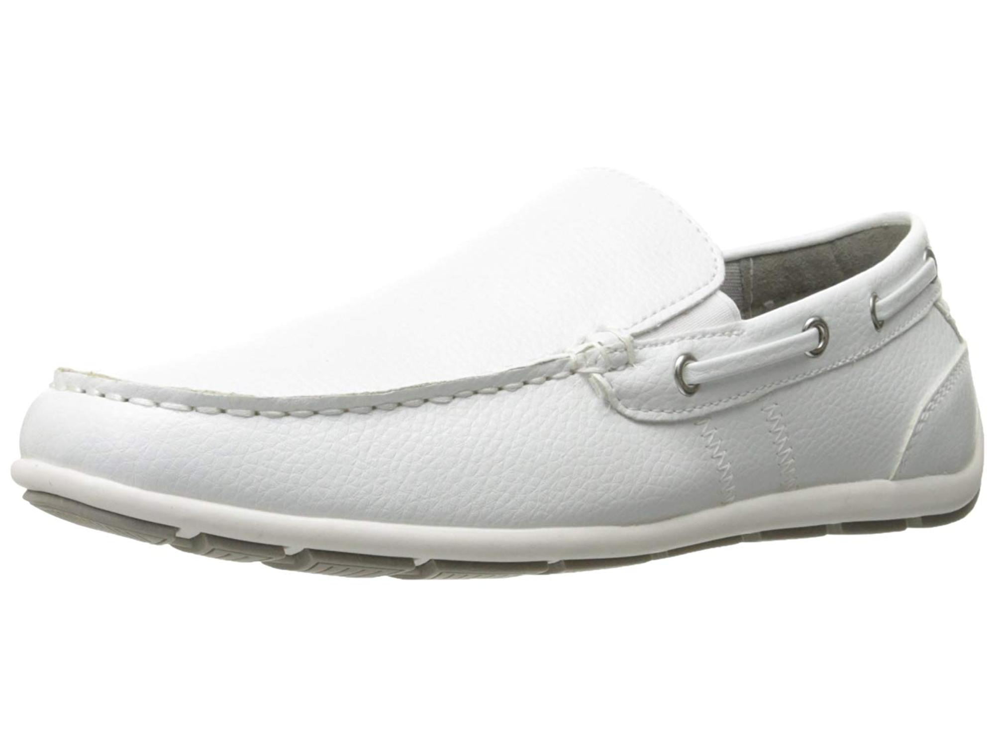 GBX Ludlam Mens White Leather Casual Dress Slip On Loafers Shoes - Walmart.com