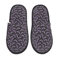 thumbnail image 2 of KLL Bat Purple Slippers for Women Men House Slip on Indoor Outdoor Bedroom Furry Fleece Lined Ladies Comfy Anti-Skid Rubber Hard Sole-Medium, 2 of 8