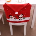 thumbnail image 4 of Gumesh Christmas Chair Covers - Santa Claus Hat & Snowflake Design, Red Festive Dining Chair Decorations for Kitchen/Holiday Parties, 4 of 6