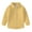Yellow, variant on Kids Solid Pocket Long Sleeve Top Boys Girls Casual Button Down Uniform Shirt Comfortable Breathable Daily Wear Polyester Ages 6M-8Y