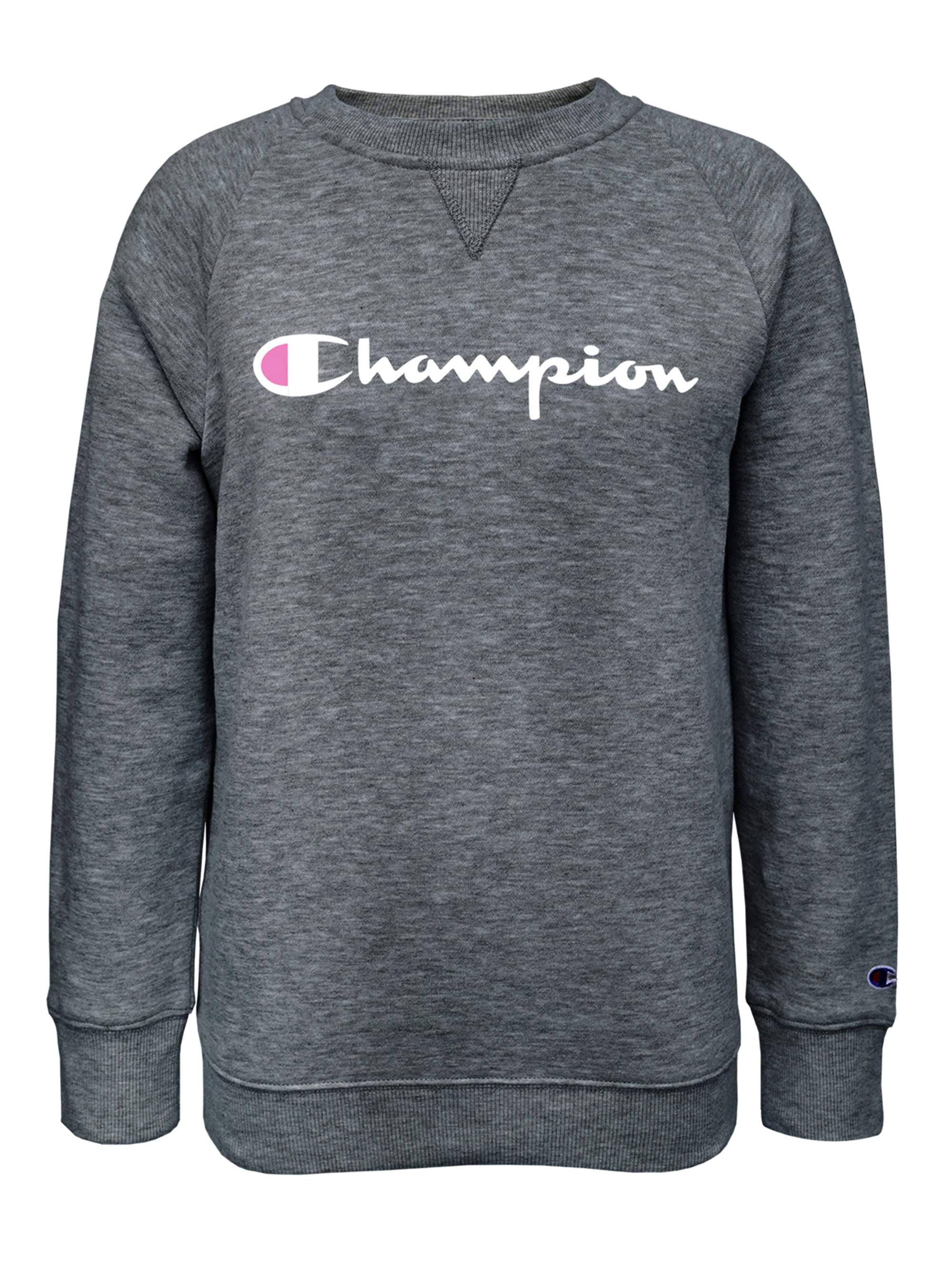 Champion Girls Classic Logo Fleece Crew Sweatshirt Sizes 7 16