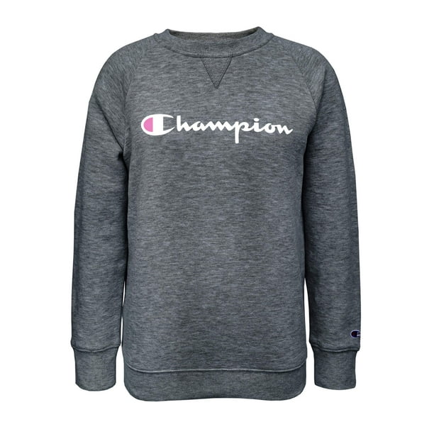 Champion Champion Girls Classic Logo Fleece Crew Sweatshirt, Sizes 7