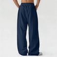 thumbnail image 6 of Wide Leg Sweatpants Men Elastic Waist Straight Leg Loose Fit Casual Sweat Pants Trousers with Pockets, 6 of 6