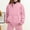 Light Pink, variant on Kids Sweatsuit Girls Boys 2 Pcs Tracksuit Set Hooded Zip Sweatshirt and Sweatpants, Thickened Tops and Pants Winter Warm Protection Solid Color Outfit Set (Light Blue 12Y)