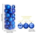 thumbnail image 2 of Christmas Ball Ornaments Sets - 24pcs Small Shatterproof Plastic Balls for Christmas Tree Decorations Hanging Ornaments, 2 of 5