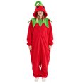 thumbnail image 5 of Tqyyweavej Womens Fleece Onesie Pajamas Fuzzy Zip Up Long Sleeve One Piece Romper Loungewear Fruit Winter Warm Hooded Jumpsuit Sleepwear with Pockets, 5 of 8