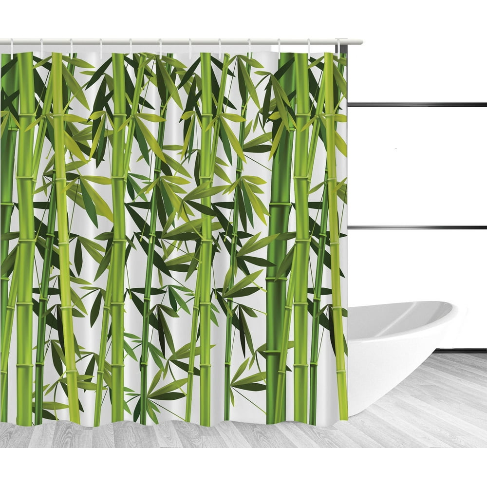 Bamboo Trees Nature Art Prints Wildlife Special Decor Extra Long Shower