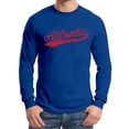 thumbnail image 5 of Atlanta Baseball Script - Hometown Pride, Pitcher Long Sleeve T Shirt - 3X-Large - Royal, 5 of 6