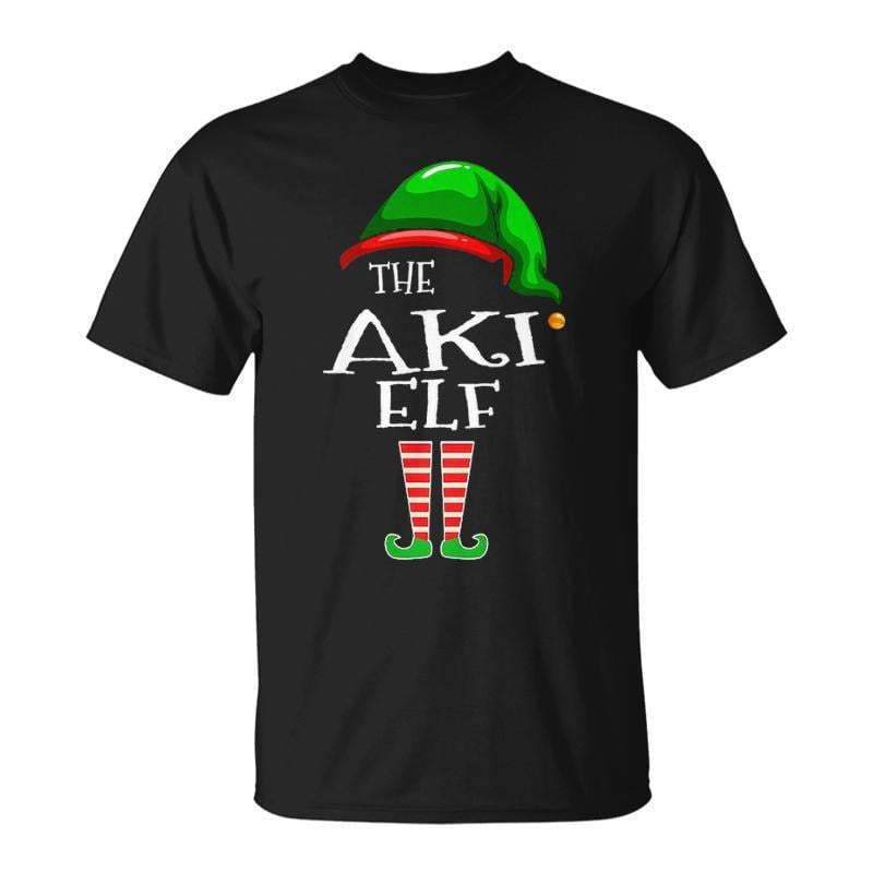 Aki Name Gift The Aki Elf Christmas Unisex TShirt