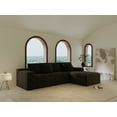 thumbnail image 3 of GAKMCIL 104" 4 Seater Cloud Sectional Couch with L-Shape Right Facing Chaise, Comfy Modular Plush Corduroy Sofa, Upholstered Deep Seat Sofa for Living Room Bedroom (No Assembly Required) (Black), 3 of 7