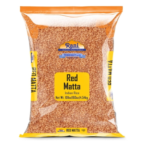 Rani Red Matta Indian Rice 160oz (10lbs) 4.54kg Cloth Bag ~ All Natural | Gluten Friendly | Vegan | Kosher | Export Quality | Indian Origin