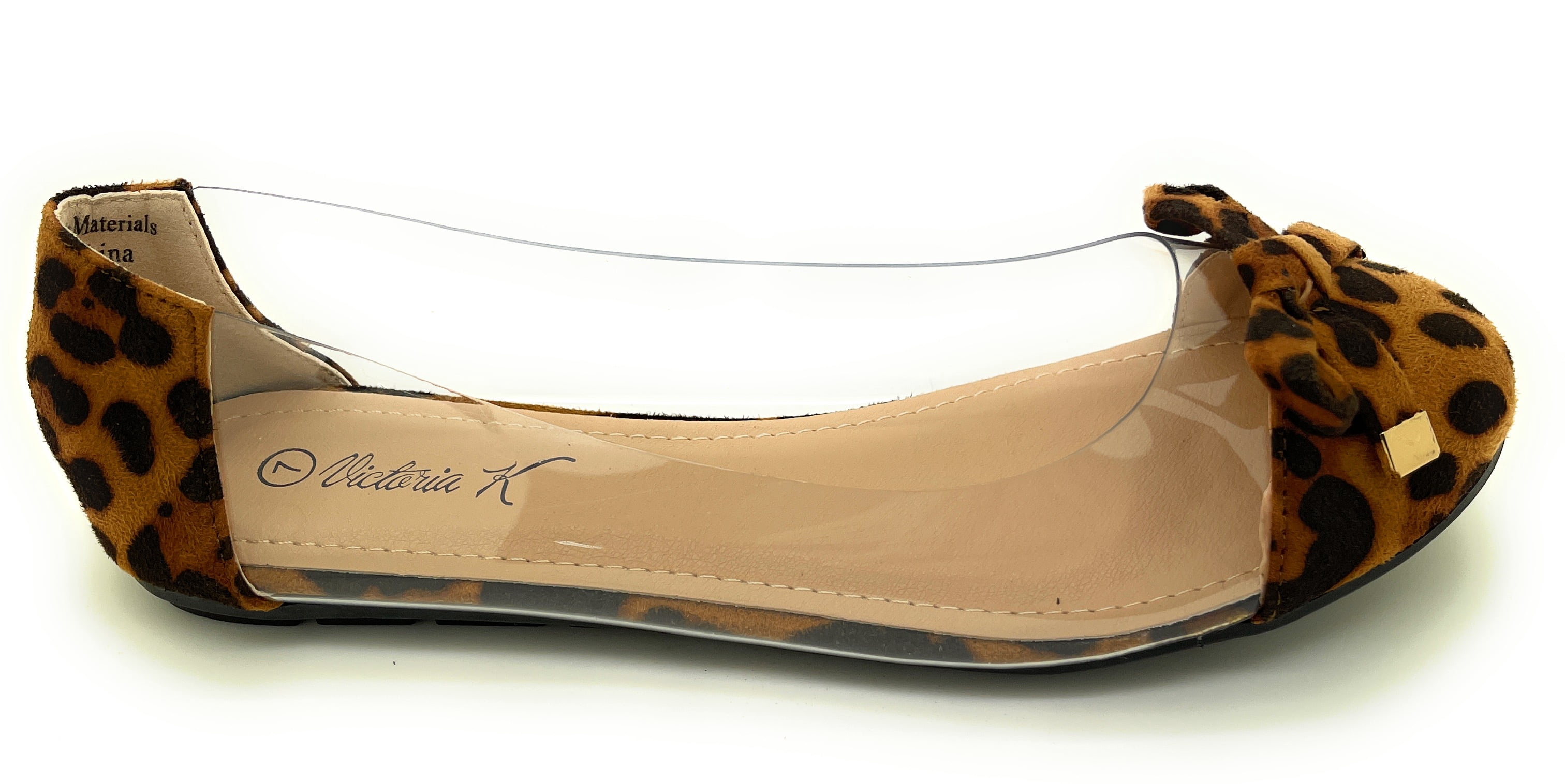 Animal Prints with Clear Sides Ballerina Flats
