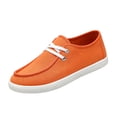 thumbnail image 2 of DLONGLI Women's Canvas Low Top Casual Sneakers, Lace Up Non Slip Flat Sole Classic Walking Shoes, 2 of 5